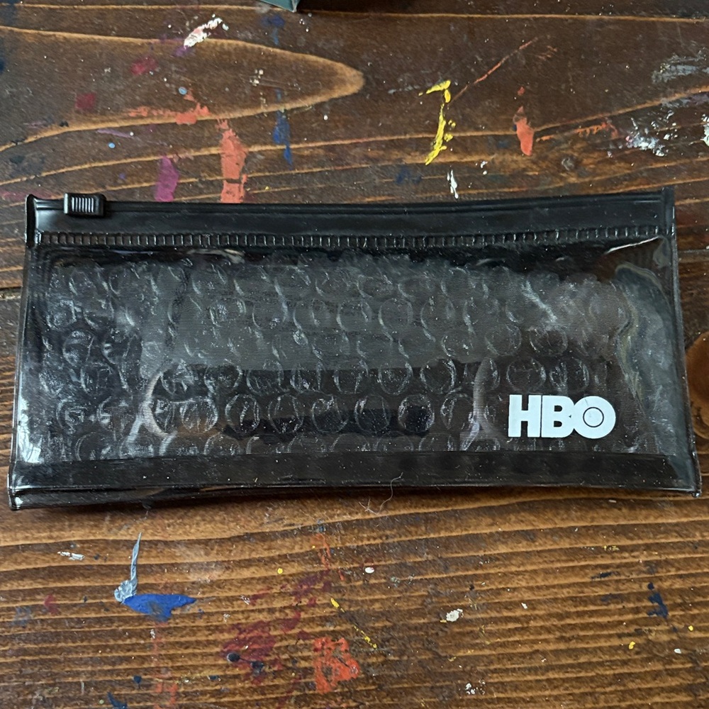 HBO “OZ” Black Quartz Watch Men's Memorabilia leather strap Vintage